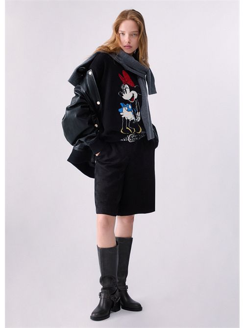 Maglia jacquard in lana Mrs Mouse LIU JO | WF6455MS009/L9455